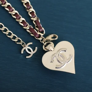 Luxury Womens Belts Chanel Leather Chain Pendant Heart Belt A205PP350 AA169770