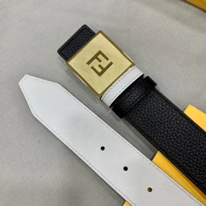 Luxury Womens Belts Fendi Square FF Buckle Calf Leather Belt 40MM A175PP240 AA170336
