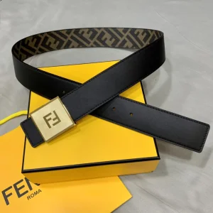 Fendi Square FF Buckle Calf Leather Belt 40MM 