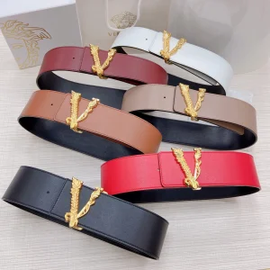 Versace Virtus Waist Calf Leather Belt 70MM 