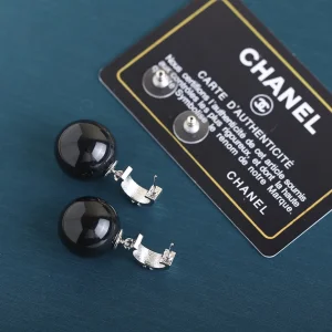 Luxury Womens Jewelry Chanel Earring Chanel CC Black Ball Earrings A152PP150 AA170256