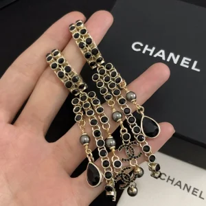 Chanel Earrings Chanel CC Pearls Tassel Earrings 