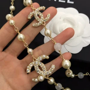 Luxury Womens Jewelry Chanel Necklace Chanel Pearls CC Long Necklace A39PP280 AA170626