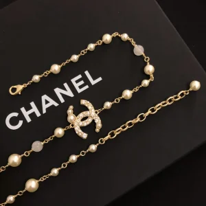 Luxury Womens Jewelry Chanel Necklace Chanel Pearls CC Long Necklace A39PP280 AA170626
