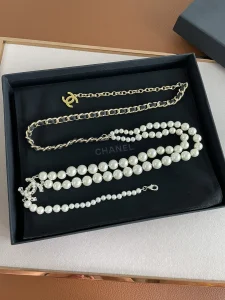 Luxury Womens Belt Chanel Belt Chanel CC Pearls Belt A175PP280 AA171268