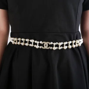 Luxury Womens Belt Chanel Belt Chanel Crystals CC Pearls Necklace A152PP280 AA171226