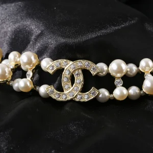 Luxury Womens Belt Chanel Belt Chanel Crystals CC Pearls Necklace A152PP280 AA171226