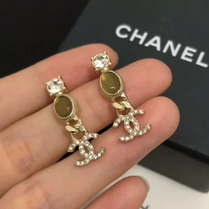 Chanel Earrings Chanel Crystals CC Pendant Earrings 