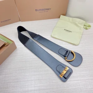 Luxury Womens Belts Burberry Leather Belt in Black 50MM A175PP340 AA172005
