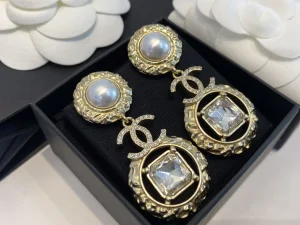 Chanel Brooch Chanel Crytal CC Logo Drop Brooch 