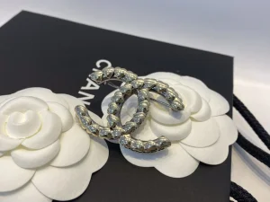 Luxury Womens Jewelry Chanel Brooch Chanel Metal CC Logo Brooch A39PP140 AA172262