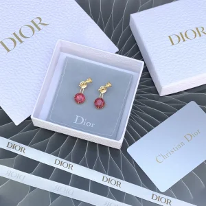 Luxury Womens Jewelry Dior Earring Dior 2022 Dream Earrings Red A205PP140 AA172995