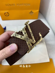 Lous Vuitton Damier Brown Leather Belt 40MM 