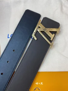 Luxury Mens Belts Lous Vuitton LV Black Leather Belt 40MM A175PP240 AA174034