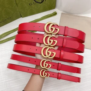 Luxury Womens Belts Gucci 2022 Red Leather Belt A175PP240 AA174043