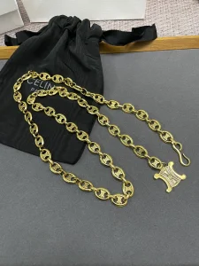 Luxury Womens Belts Chanel 2022 Chain Belts with Gold Triomphe A175PP280 AA176083