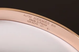Replica Womens Jewelry Hermes Small Kelly Bracelet in Rose Gold A205PP420 AA178429