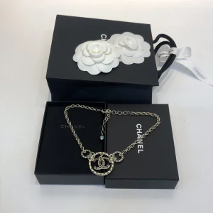 Replica Womens Jewelry Chanel CC Logo Round Chain Necklace A39PP180 AA178459