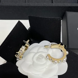 Replica Womens Jewelry Chanel Crystals CC Open Cut Earrings A152PP120 AA178641