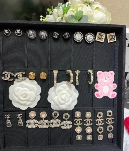 Replica Womens Jewelry Chanel Crystals CC Open Cut Earrings A152PP120 AA178641