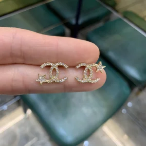 Replica Womens Jewelry Chanel Crystals CC Star Earrings A152PP110 AA178929