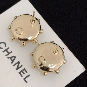 Replica Womens Jewelry Chanel Crystals CC Round Earrings A39PP130 AA179006