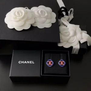 Replica Womens Jewelry Chanel Oval Pink CC Logo Earrings A39PP110 AA179569