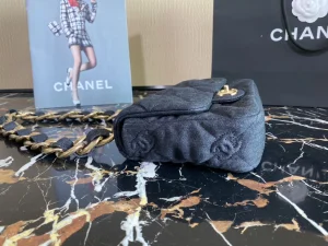 Replica Womens Handbags Chanel 2022 Quilted CC Logo Flap Bag Black A149PP1180 AA179846