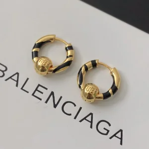 Balenciaga Force BB Earrings Gold 