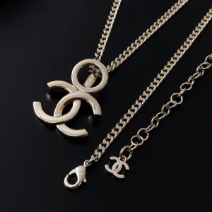 Replica Womens Jewelry Chanel Pink CC Logo Pendant Chain Necklace A39PP140 AA179761