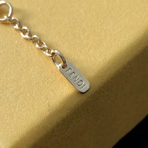 Replica Womens Jewelry Fendi Olock Small Clip Link Bracelet Gold A39PP140 AA179756