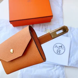 Replica Womens Belts Hermes Kelly Pocket 18 Leather Belt in Orange A175PP380 AA180113