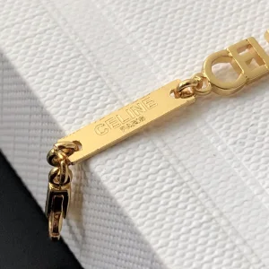 Replica Womens Jewelry Celine Multi CELINE Logo Necklace in Gold A39PP180 AA179922