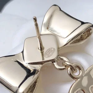 Replica Womens Jewelry Chanel Gold CC Bowknot Earrings A39PP120 AA179923