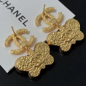 Replica Womens Jewelry Chanel Gold CC Butterfly Earrings A39PP120 AA180232