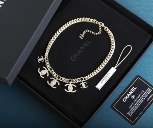 Replica Womens Jewelry Chanel CC Logo Chain Necklace Gold A205PP280 AA180604