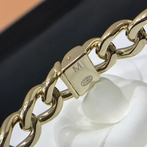 Replica Womens Jewelry Chanel CC Logo Open Cut Choker Gold A205PP280 AA180603