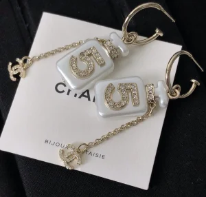 Replica Womens Jewelry Chanel Crystsl N5 Bottle Earrings A39PP150 AA180841