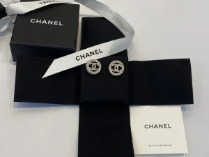 Replica Womens Jewelry Chanel Crystals CC Round Earrings A39PP120 AA181030