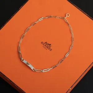 Hermes Kelly Chaine Choker Gold Necklace 