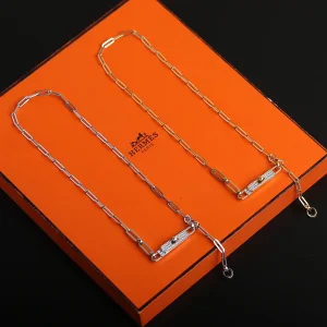 Replica Womens Jewelry Hermes Kelly Chaine Choker Silver Necklace A205PP480 AA182049