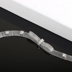 Replica Womens Jewelry Miu Miu Bow Crystals Necklace A205PP280 AA182035