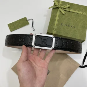 Gucci GG Signature Leather Belt Black 40MM 