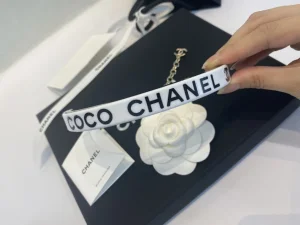 Replica Womens Jewelry Chanel White Black Gold Coco Choker AB8493 A39PP180 AA182899