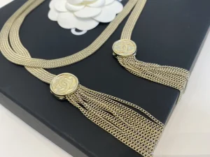 Replica Womens Jewelry Chanel Gold Tassel Chain Necklace AB7987 A39PP380 AA183440