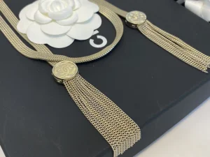 Replica Womens Jewelry Chanel Gold Tassel Chain Necklace AB7987 A39PP380 AA183440