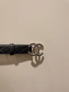 Replica Womens Belts Chanel CC Logo White Leather Belt 30MM A175PP240 AA184638