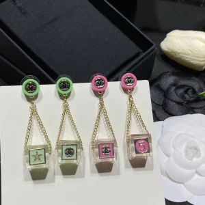 Replica Womens Jewelry Chanel CC N5 Crystals Earrings Pink A152PP180 AA185891