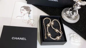Replica Womens Jewelry Chanel Gold Multi CC Logo Crystals Necklace A152PP280 AA185892