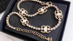 Replica Womens Jewelry Chanel Gold Multi CC Logo Crystals Necklace A152PP280 AA185892